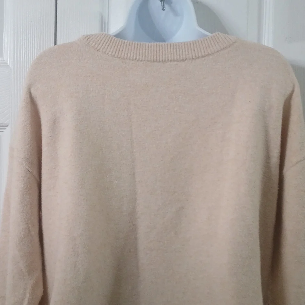 Loft Afgan hound beige camel sweater Sz L EUC - Picture 6 of 8